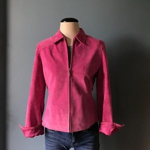 Liz Claiborne Vintage Pink Suede 90's Jacket